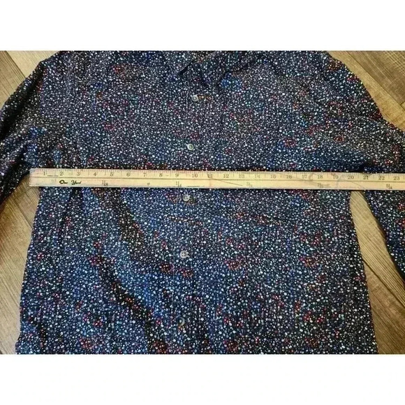 CACTUS Slim Fit Button geometric print long sleeve shirt Size L - Picture 6 of 6